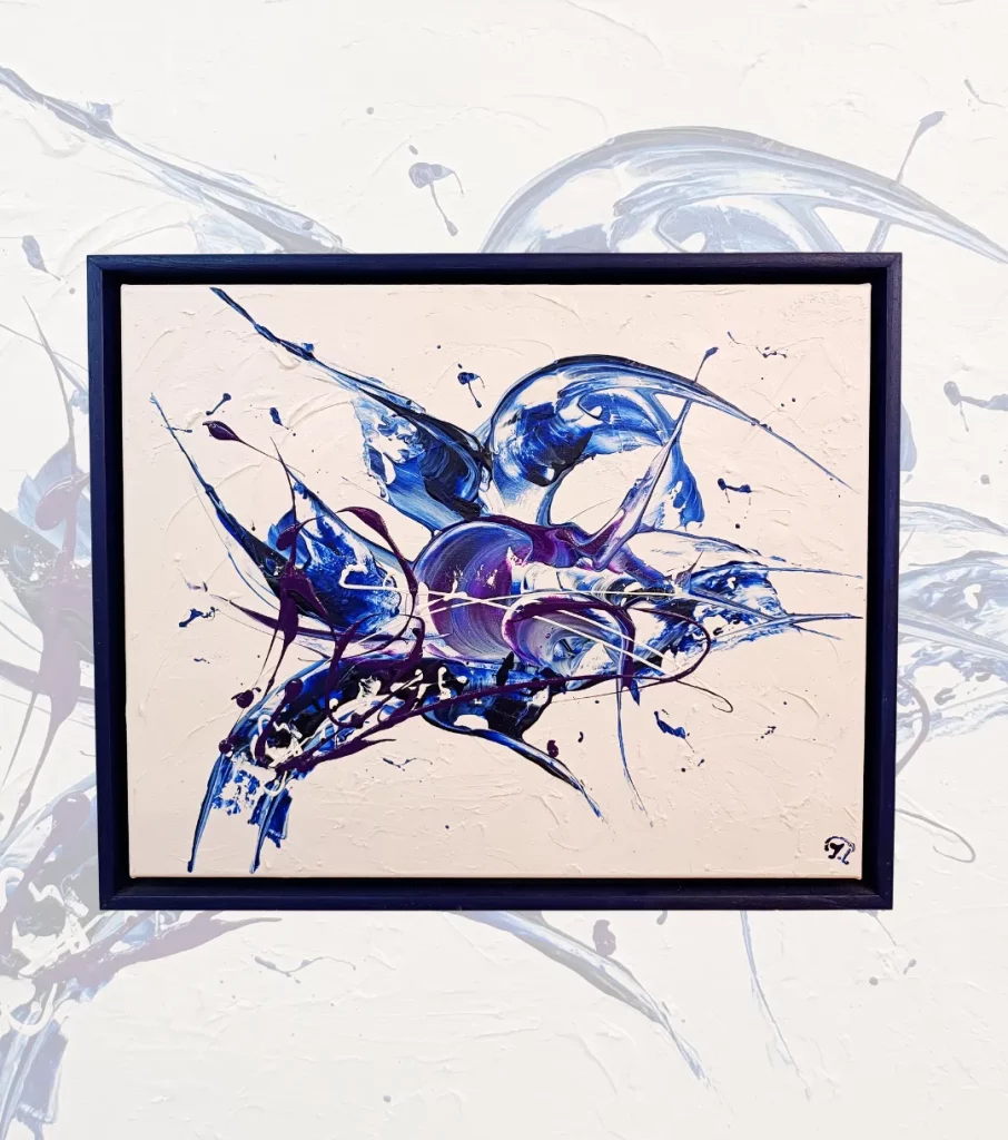 Étoile bleue - Ce tableau sur toile peint en acrylique représente la beauté et la puissance d'une étoile aux teintes bleues - Galerie d'art 56